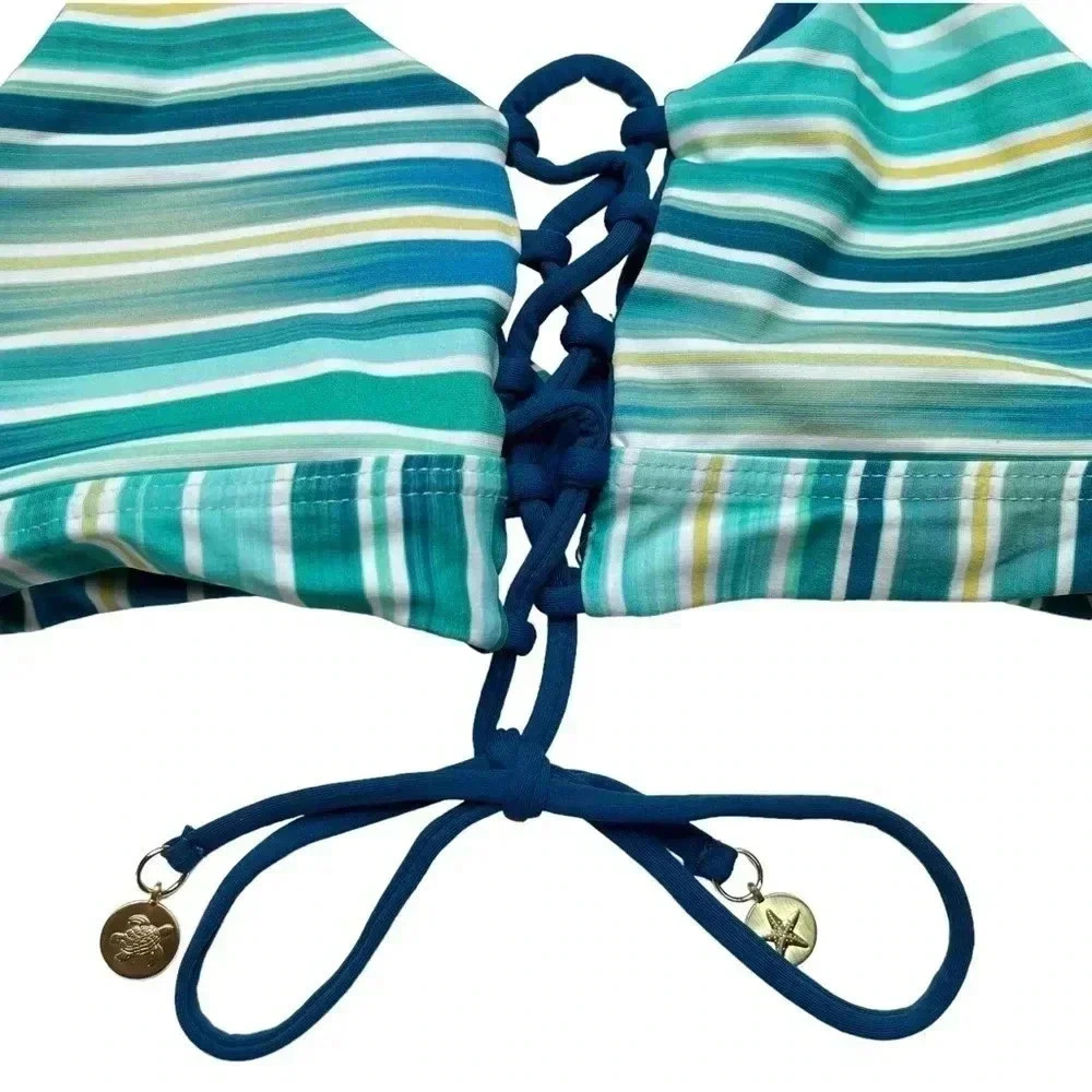 Vince Camuto Swim Azure Reversible Womens Bikini Swim Top Size Small - Picture 5 of 10